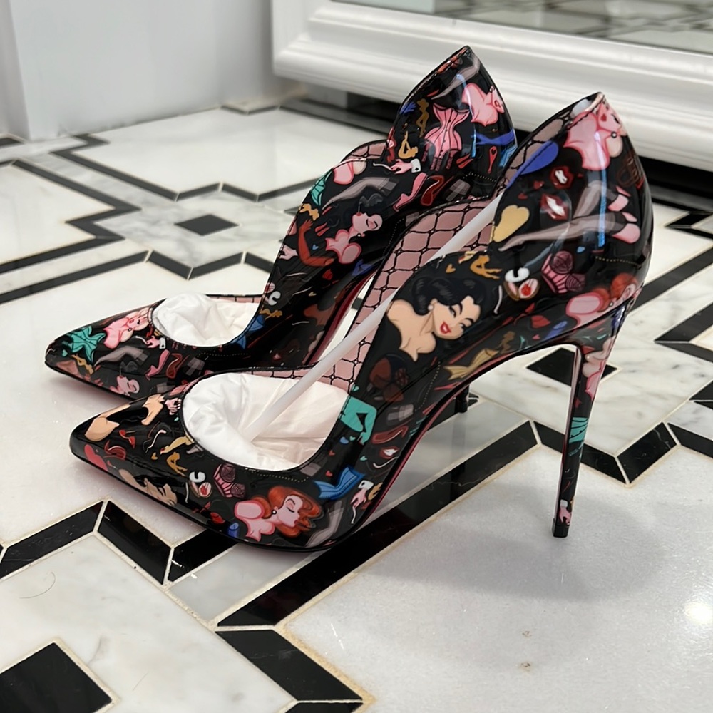 Hot Chick Patent Leather Pumps 100